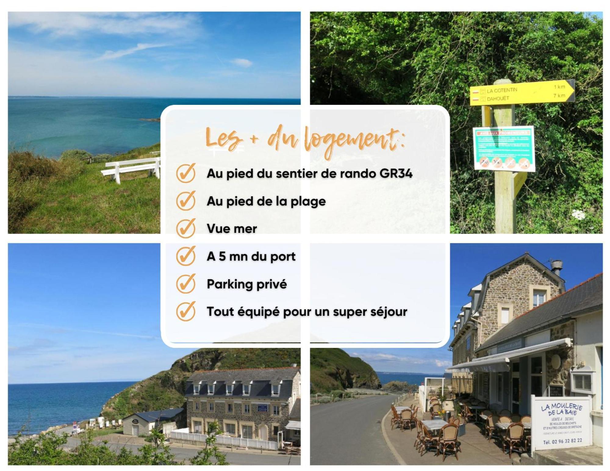 Appart Vue Mer-Au Pied Du Chemin De Randonnee " Bassan" 플랑구에누알 외부 사진